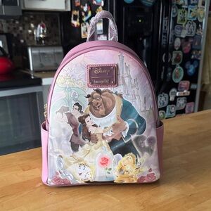 Loungefly Disney Beauty and the Beast Pink Backpack